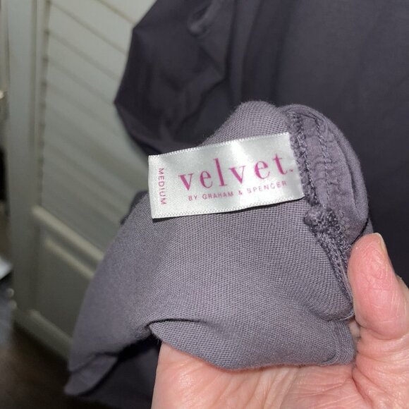 Velvet Brand Tank Top Crochet Gray Purple Med Y2K - Picture 4 of 4